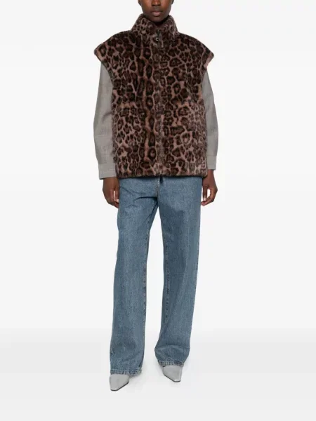 Reversibil vestă Zoe Paris cu imagine cu model leopard maro