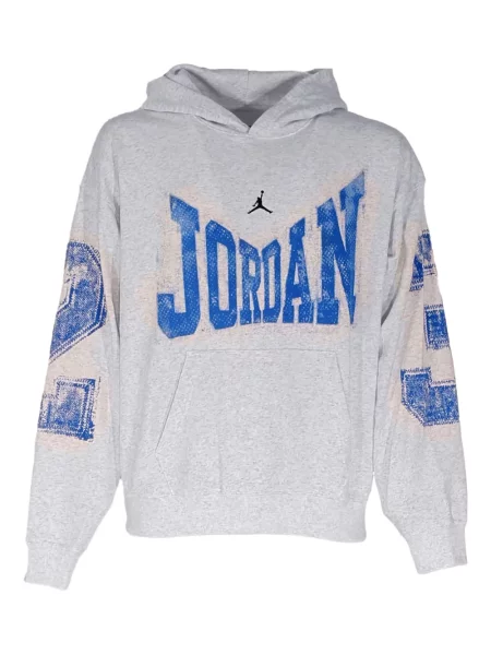 Hanorac din fleece Nike cu broderie din fleece gri
