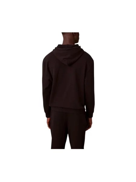 Bluza z kapturem Calvin Klein frotte czarna