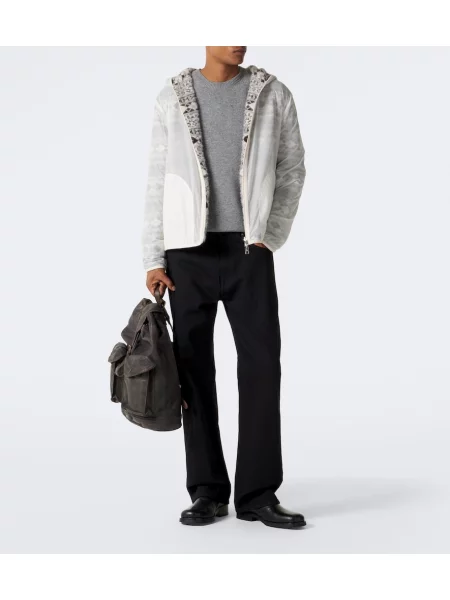 Geacă Moncler cu glugă alb