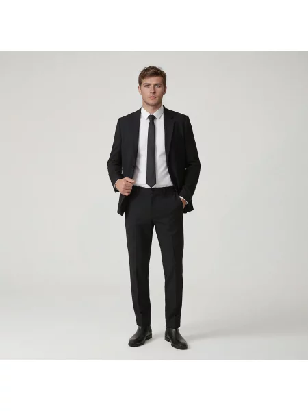 Reserved Kalhoty chino slim fit černý