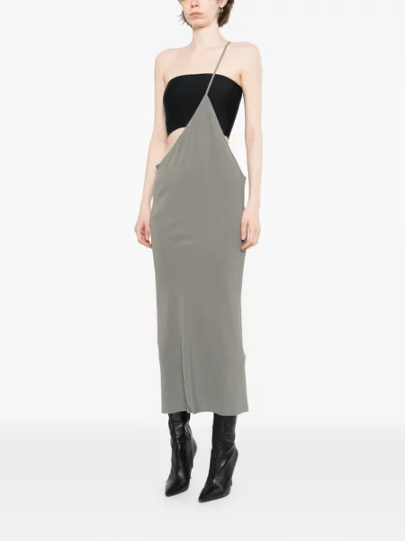 Rochie Rick Owens asimetrică gri