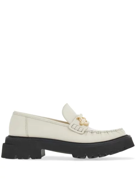 Pantofi loafer Ferragamo din piele alb