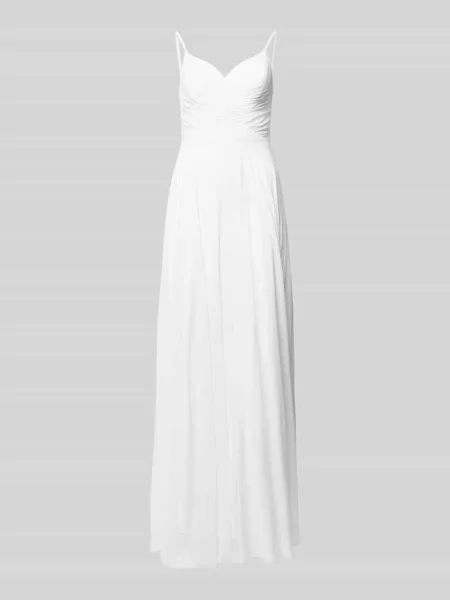 Suknia ślubna o kroju kopertowym Mascara biała