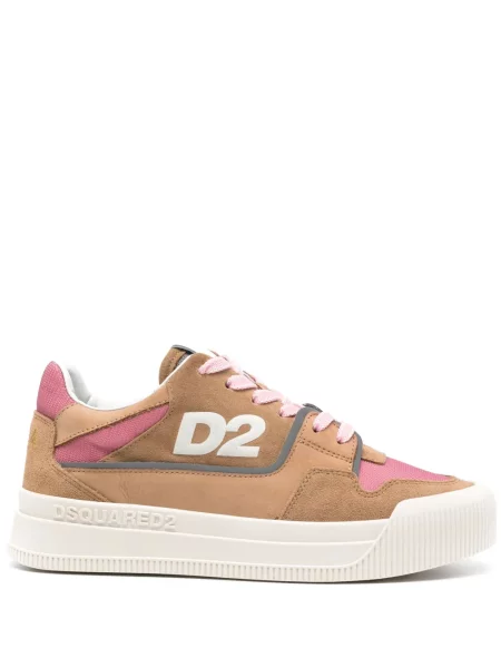Sneakerși Dsquared2 din piele de căprioară maro