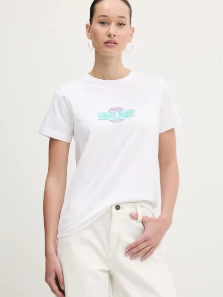 Guess Jeans Tričko biela
