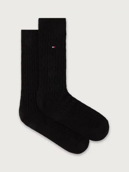 Tommy Hilfiger ponožky s příměsí vlny černé