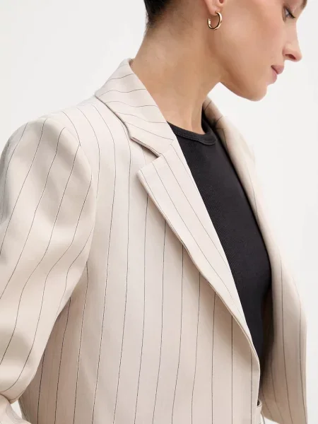 Піджак Answear.LAB без застібки візерунок бежевий