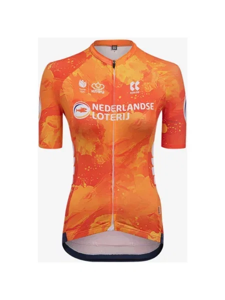 Koszulka rowerowa Kalas Neederland Federation krótki rękaw XS pomarańczowy