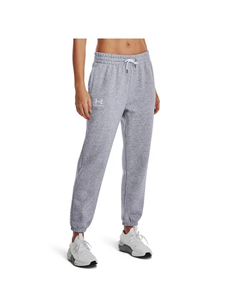 Pantaloni Under Armour Icon Fleece Jogger Mod Gray Light Heather/ White S alb