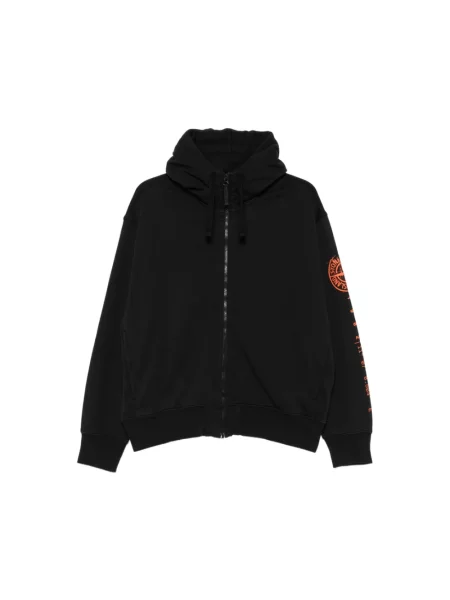 Bluza rozpinana Stone Island z kamieniami czarna