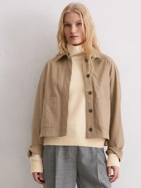 Демісезонна куртка Marc O’Polo бавовна/ліоцел бежевий