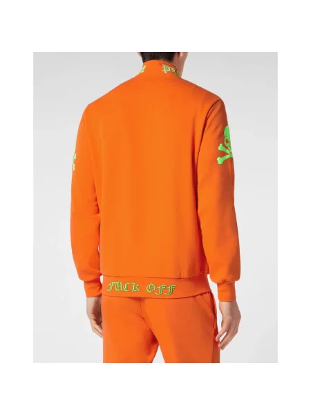 Sweter Philipp Plein pomarańczowy