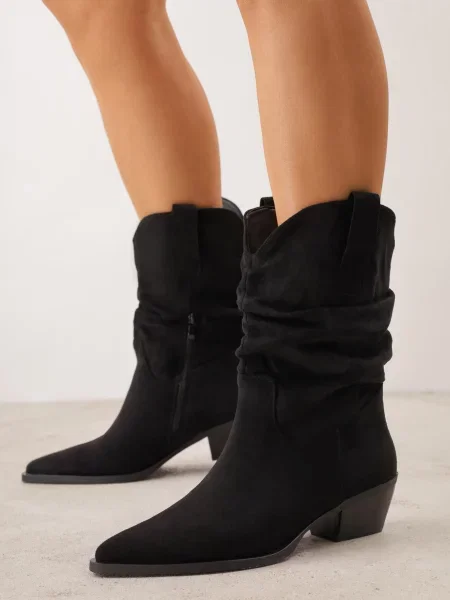 Botine Ideal cu toc conic conici negru