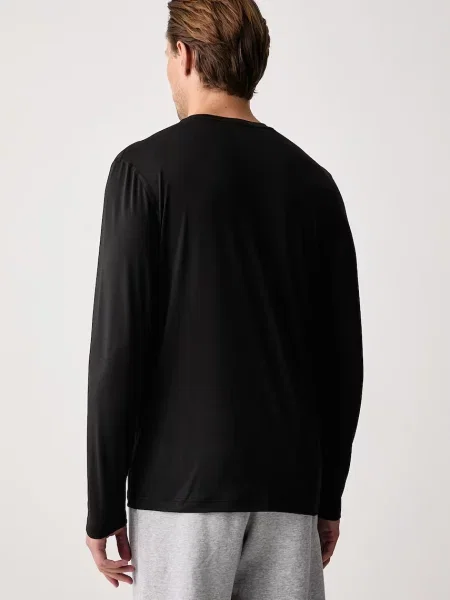 Tricou cu mânecă lungă Boss Green negru