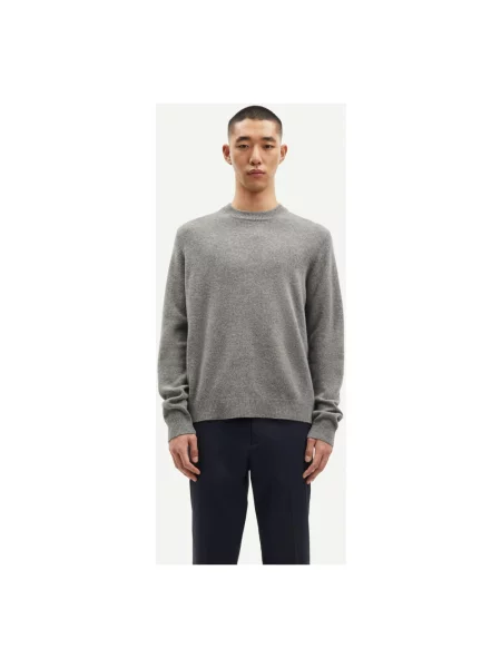 Dzianinowy sweter Samsoe Samsoe szary