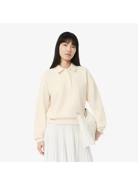 Lacoste Bluza Z Kołnierzykiem Polo beżowa