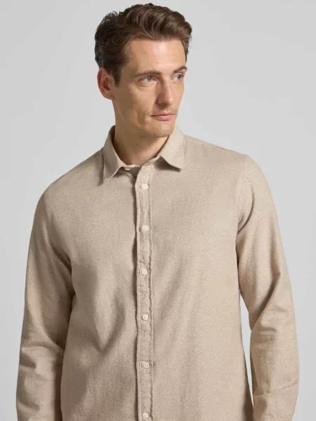 Koszula casualowa o kroju regular fit z czystej bawełny model ‘NOAH’ Selected Homme beżowa