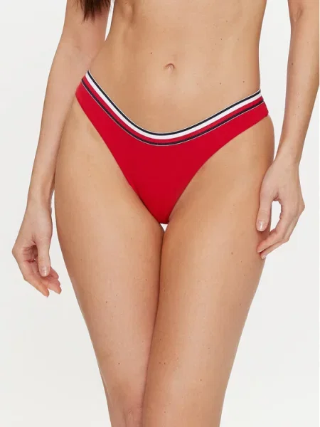 Tommy Hilfiger figi bikini Kobiety jednolity L czerwony
