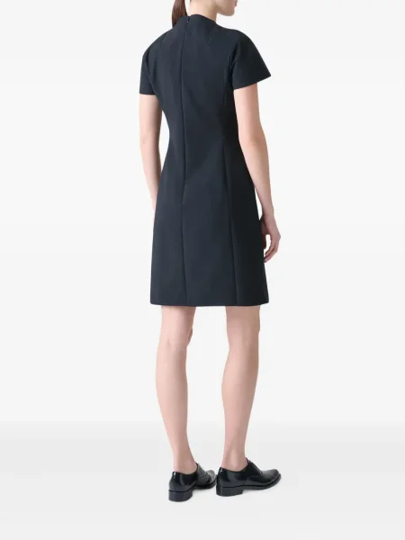 Rochie mini Akris cu decolteu în V scurtă de costum negru