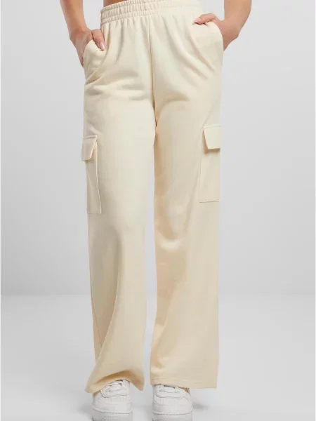 Pantaloni sport Urban Classics din material terry bej