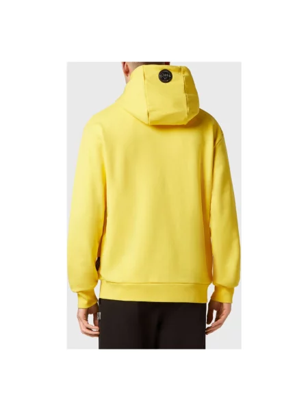 Bluza z kapturem Plein Sport z kapturem w tygrysie prążki żółta