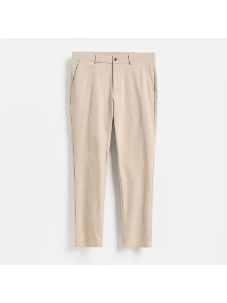 Reserved Kalhoty chino slim fit béžová