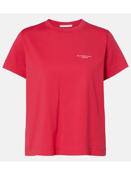 Tricou Givenchy din jerseu cu autograf roz