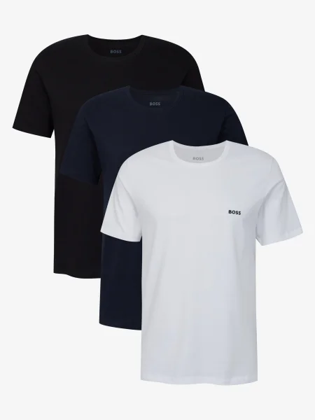 BOSS tričko TShirt RN 3P Classic biela