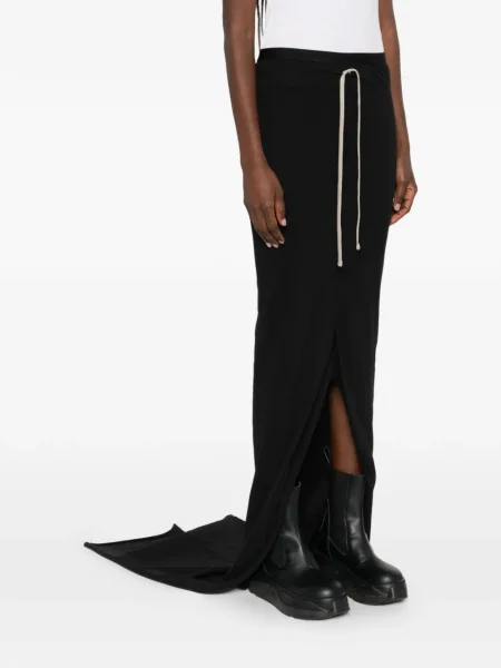 Fusta maxi Moncler + Rick Owens tricotate lungă negru