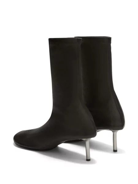Buty do kostki Jil Sander skórzane czarne