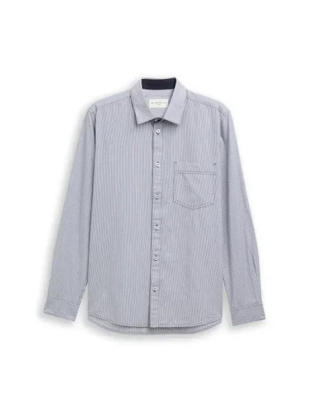 TOM TAILOR Cămașă albastru deschis alb