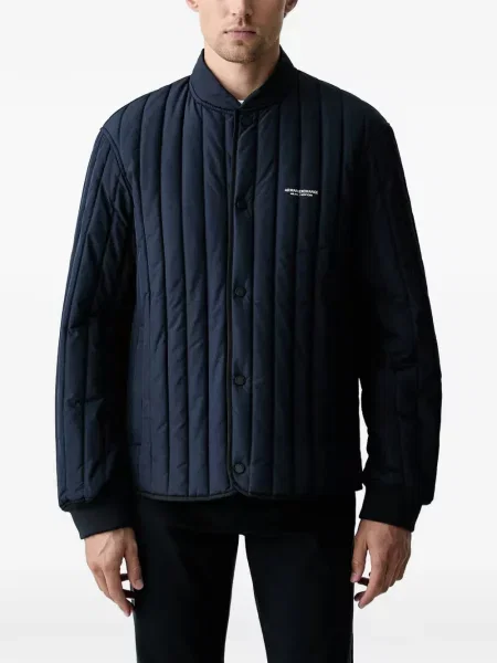 Matlasat geacă Armani Exchange cu imagine albastru
