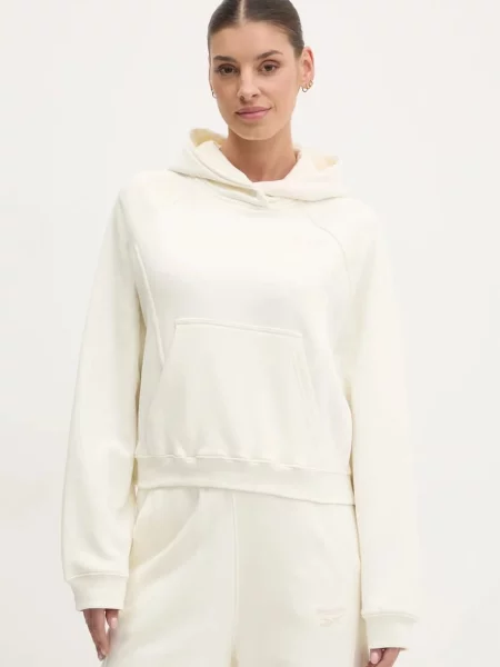 Mikina Reebok Classic s kapucí hladká béžová