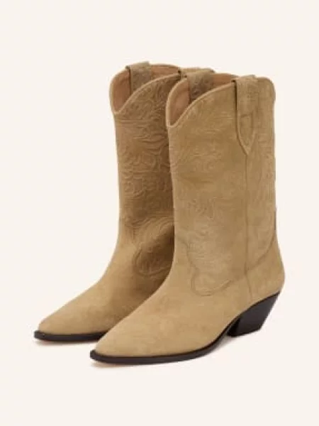 Isabel Marant Buty Kowbojskie Duerto beige beżowe