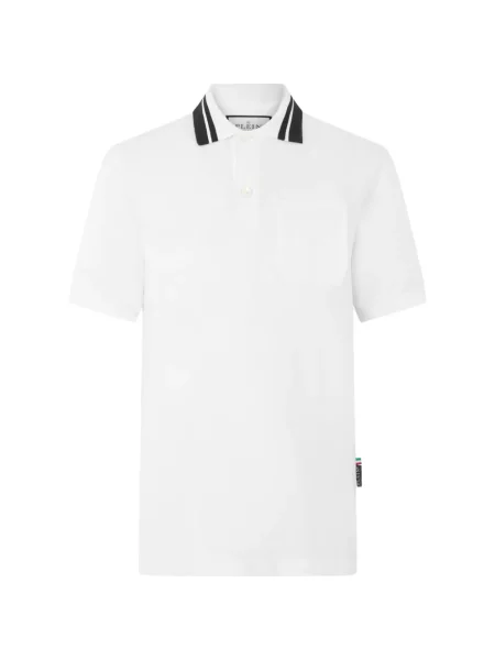 Tricou polo Philipp Plein alb