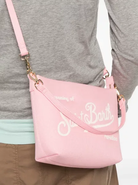 Geantă shopper Mc2 Saint Barth din canvas roz