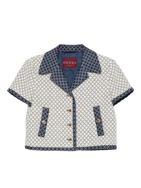 Scurt geacă Gucci cu imprimeu geometric