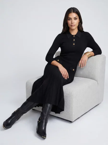 Rochie midi Michael Michael Kors evazată negru