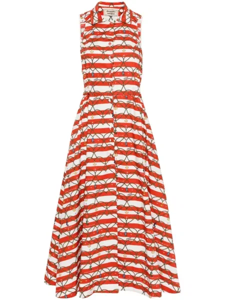 Odgovarati haljina Alessandro Enriquez s printom crvena