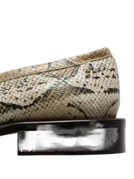 Bőr kígyómintás loafer Acne Studios nyomtatás