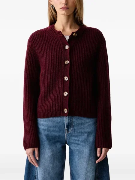 Cardigan Barbour tricotate roșu