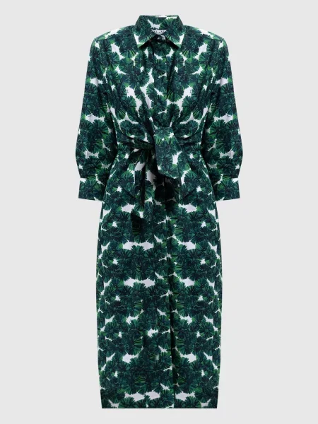 Сукня-сорочка MAREMMA в квітковий принт Max Mara зелена