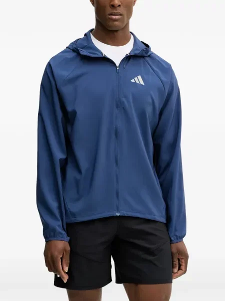 Csíkos tornaterem rövidnadrág Adidas nyomtatás kék