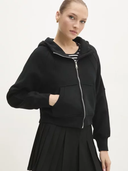 Суичър с качулка Answear Lab с качулка черно