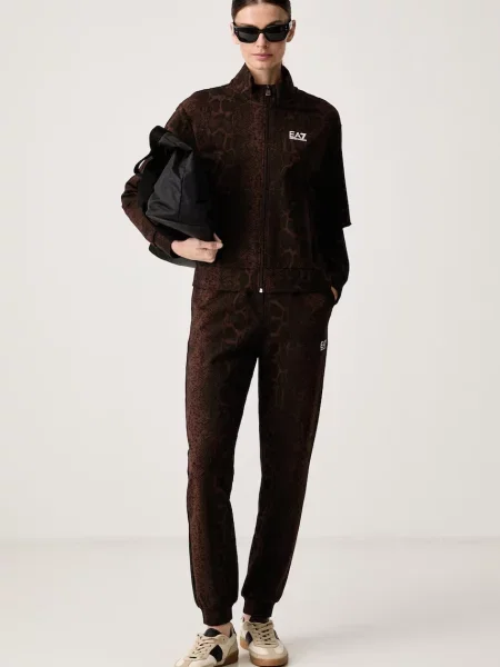 Emporio Armani Hlače / temno / bela rjava