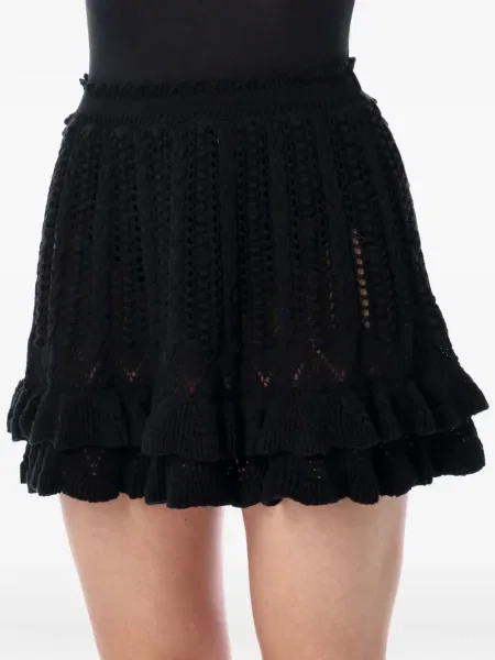 Mini fusta mini Marant Etoile tricotate mini negru