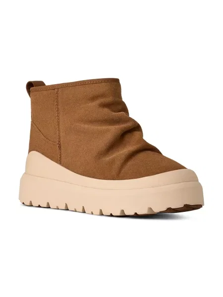 Замшевые мини сапоги Ugg коричневые