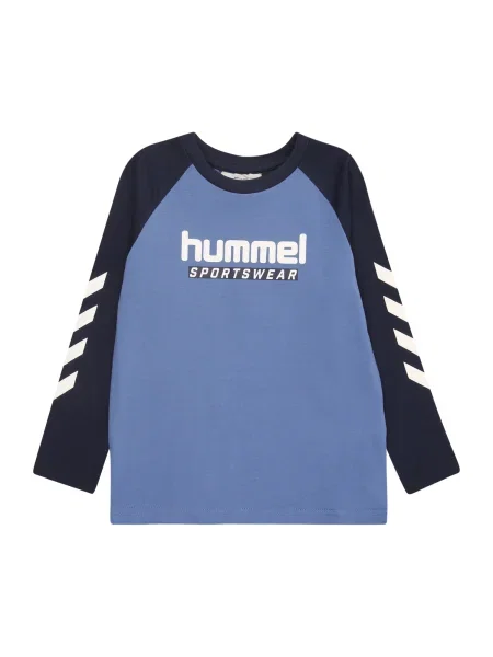 Hummel Tricou albastru / bleumarin alb