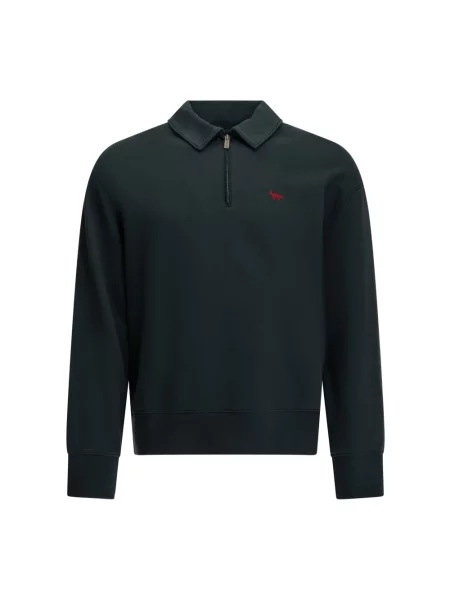 Koszulka polo Maison Kitsune niebieska